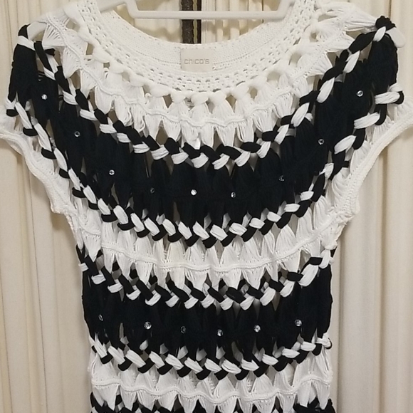 Chico's Pretty Rhinestone Top - Picture 4 of 5